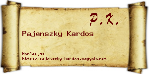 Pajenszky Kardos névjegykártya